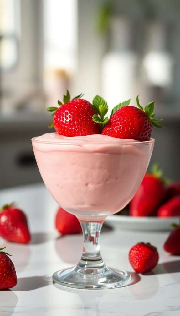 effortless no bake strawberry mousse