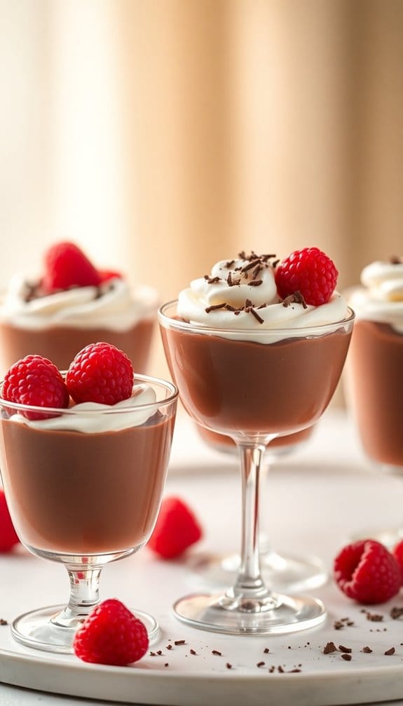 elegant chocolate mousse cups