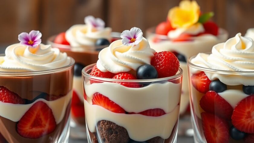 elegant glass dessert creations