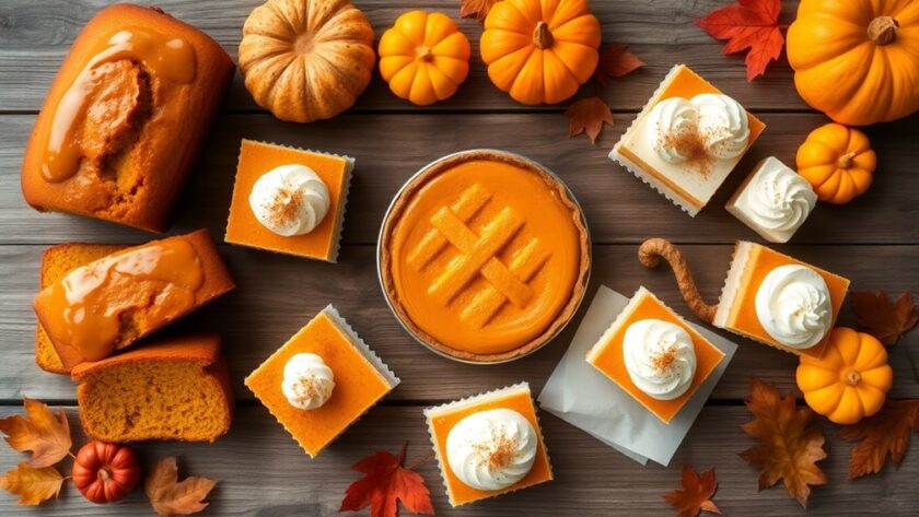 fall inspired pumpkin desserts