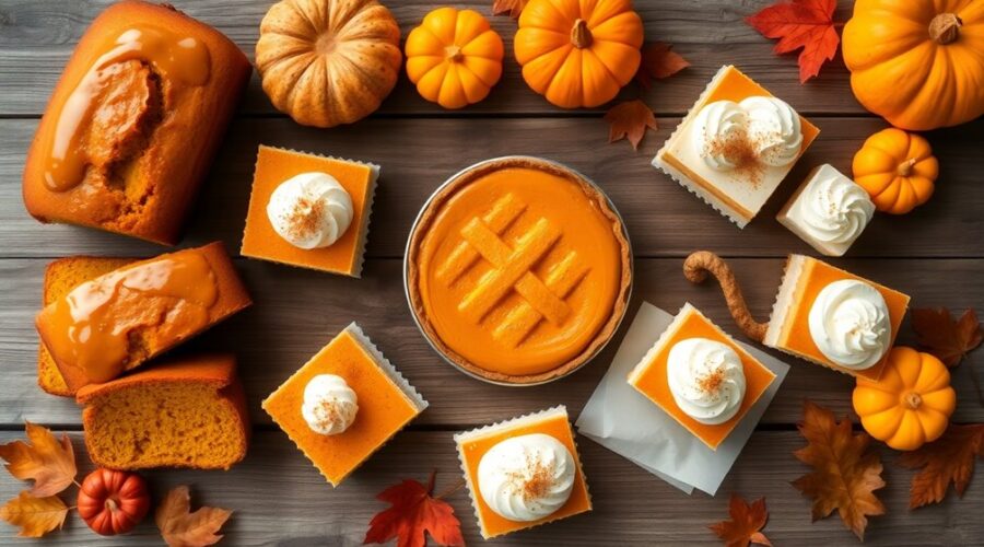 fall inspired pumpkin desserts