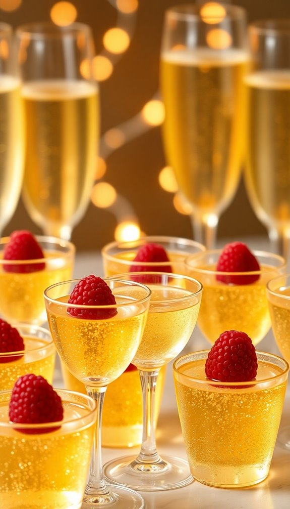 festive champagne jello shots