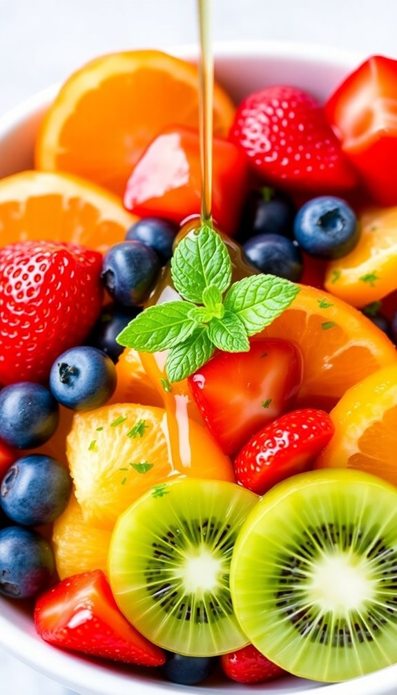 fresh colorful fruit salad