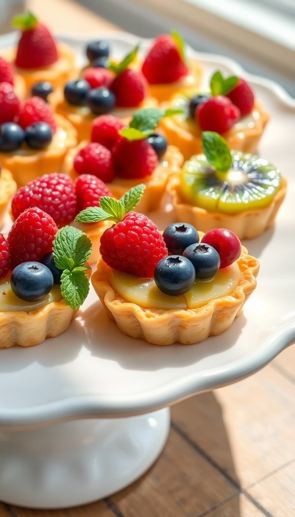 fresh fruit filled tartlets