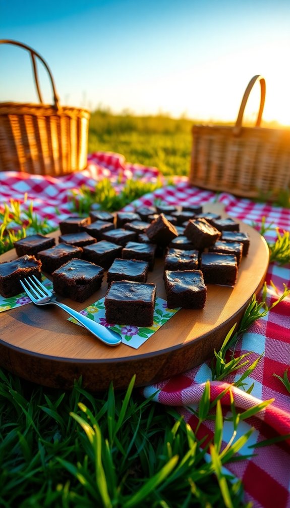 fudgy portable brownie bites