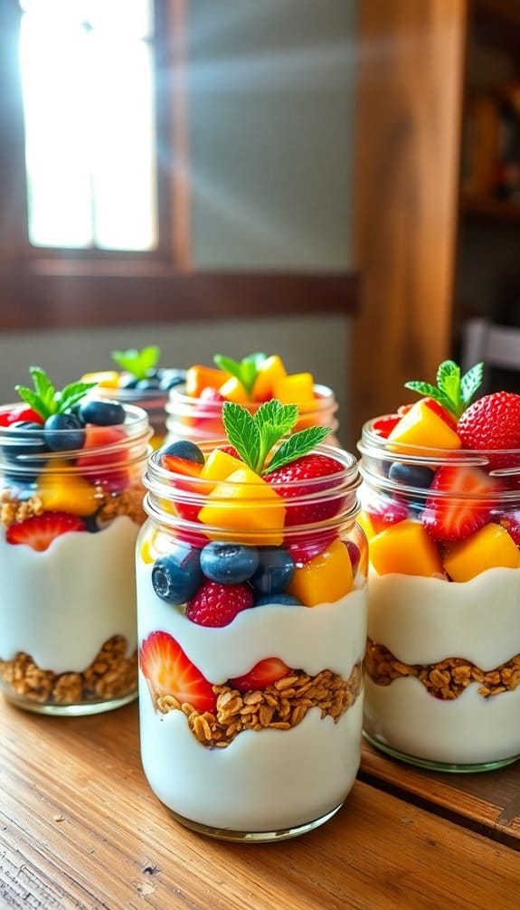 healthy and customizable parfaits