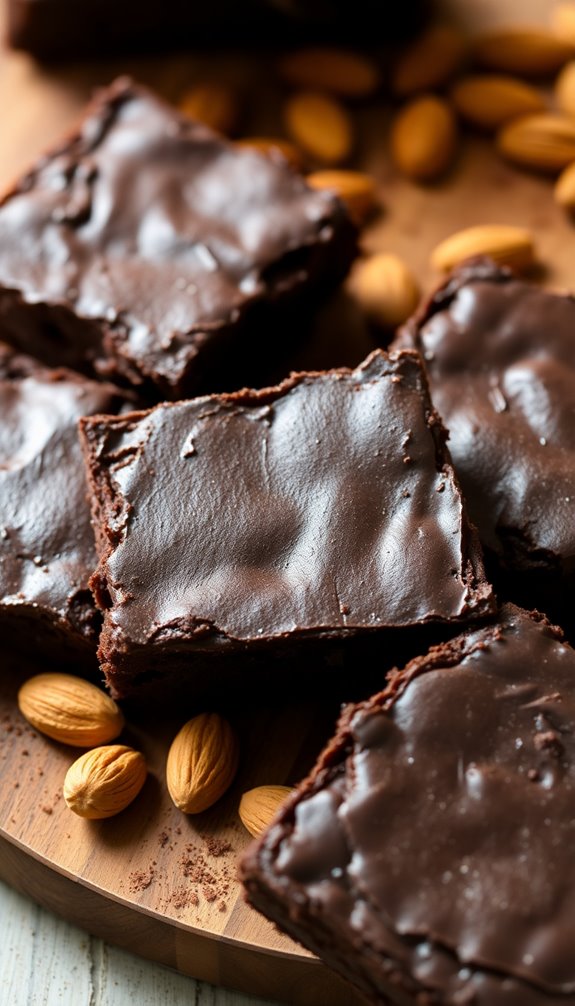 healthy fudgy almond brownies
