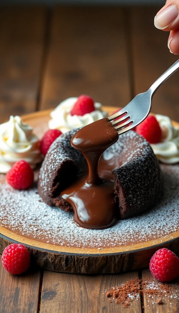 homemade chocolate lava cake