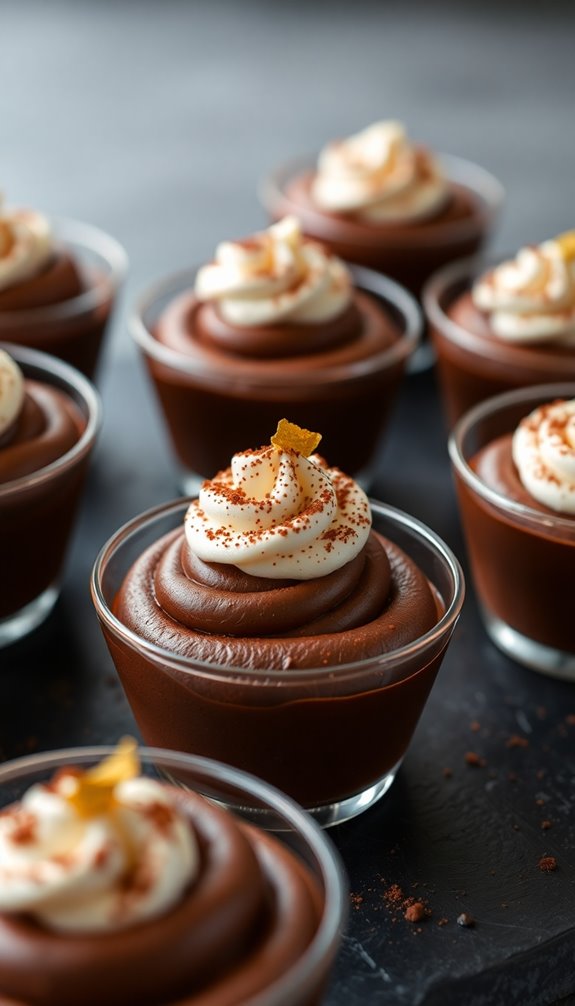 indulgent chocolate mousse cups