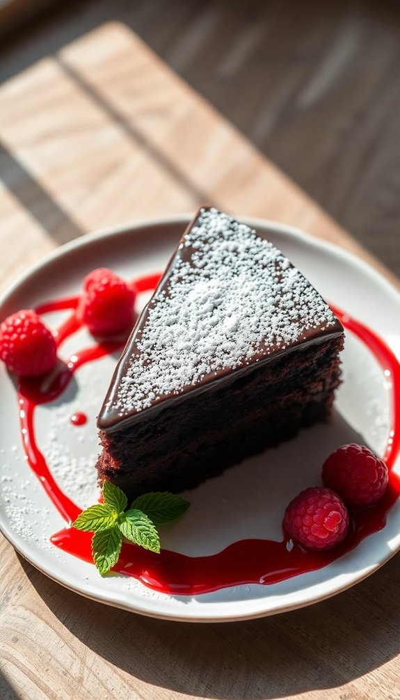 indulgent flourless chocolate cake