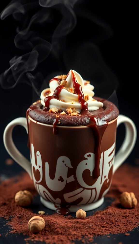 indulgent hazelnut mug cake