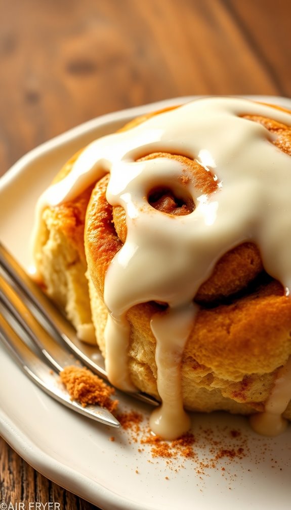 irresistible air fryer cinnamon rolls