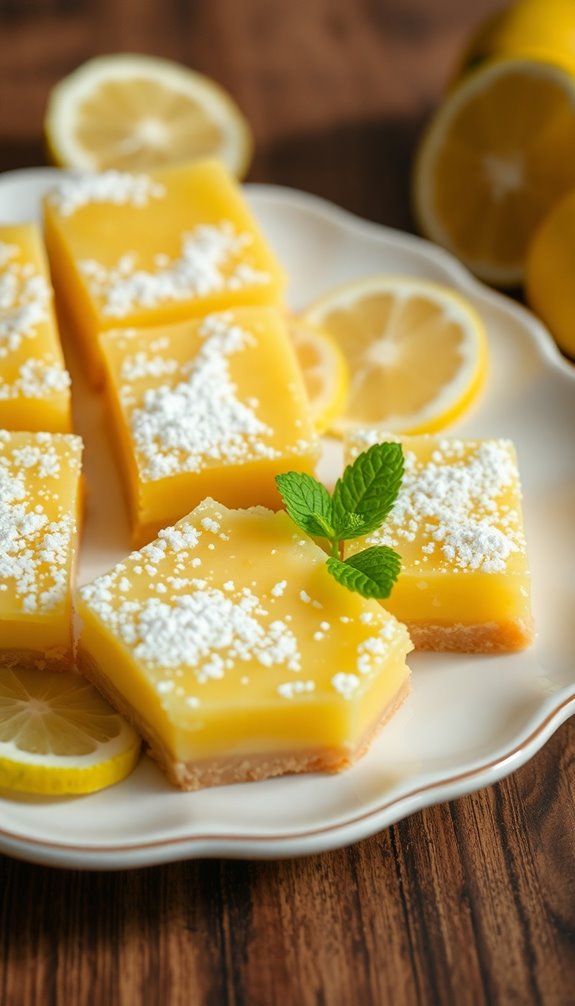 lemon bars with almond crust