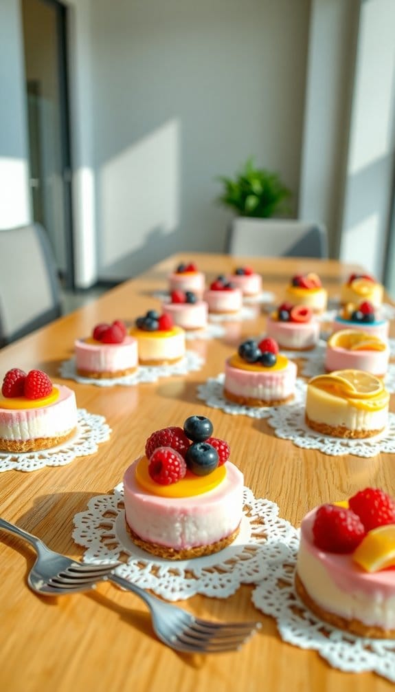 mini cheesecakes for everyone