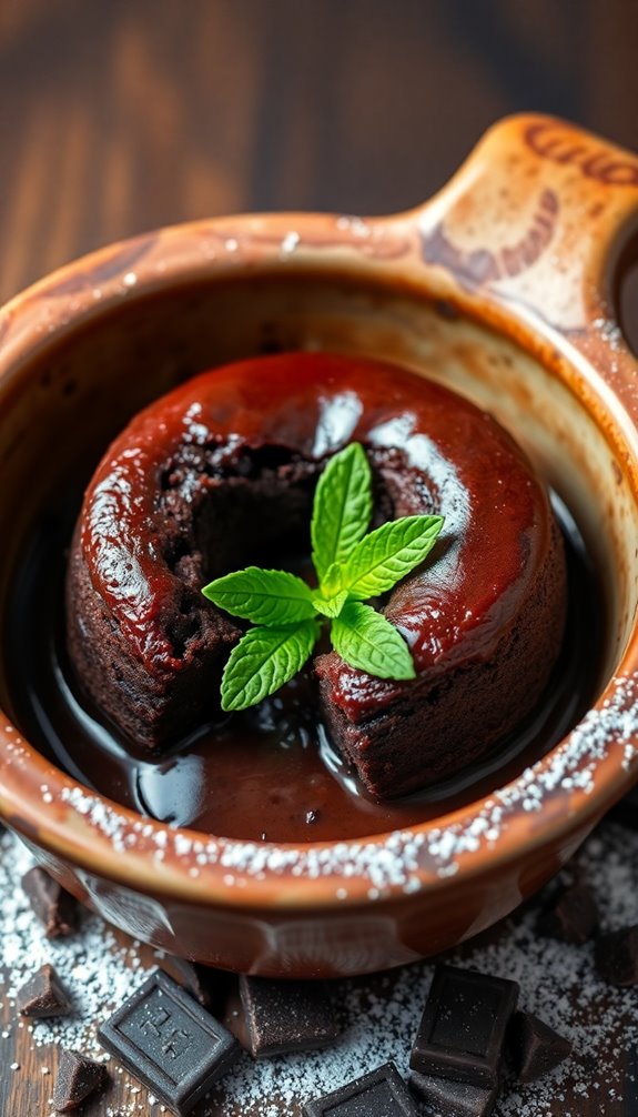 molten chocolate lava cake