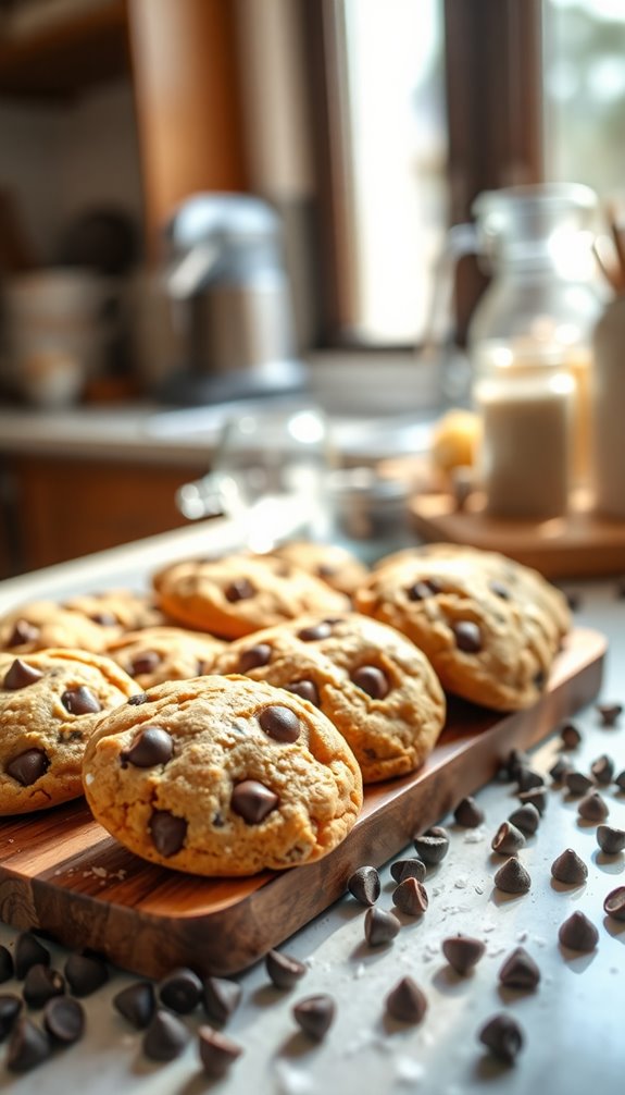 perfectly textured chocolate chip cookies