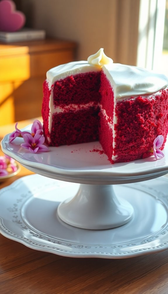 personalized red velvet cake