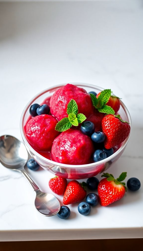refreshing berry sorbet delight