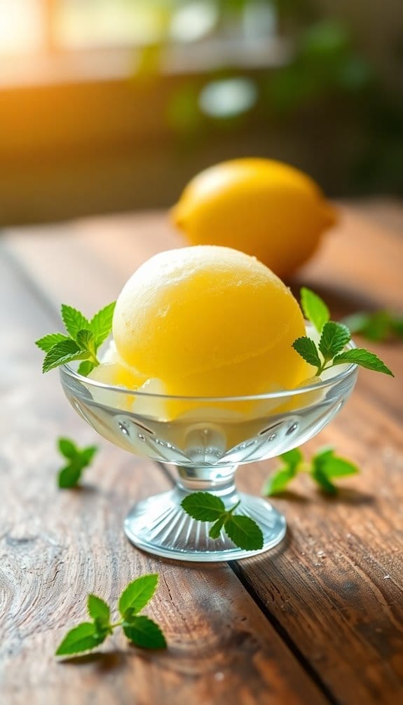 refreshing homemade lemon sorbet