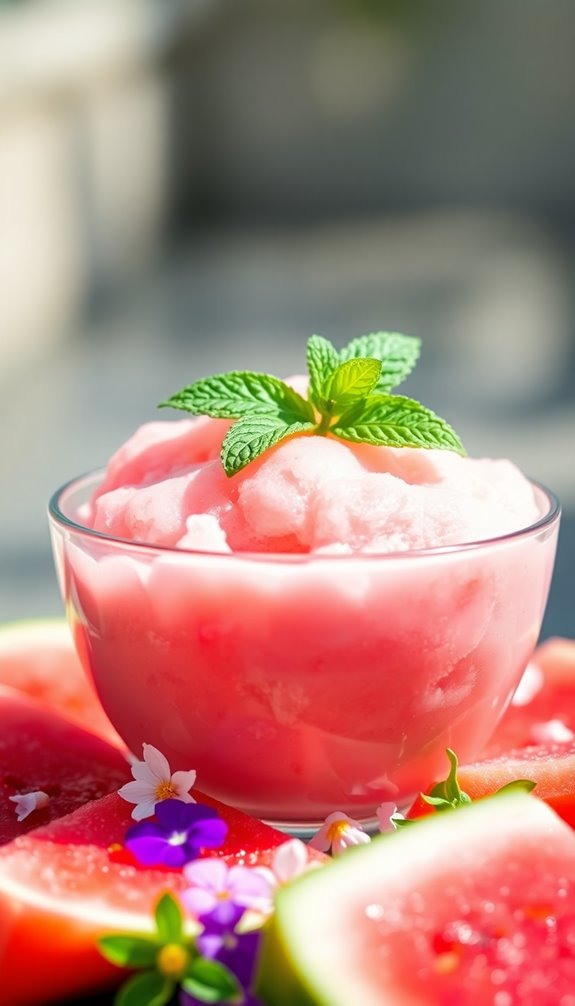 refreshing summer watermelon sorbet