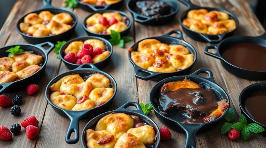 skillet desserts served warm