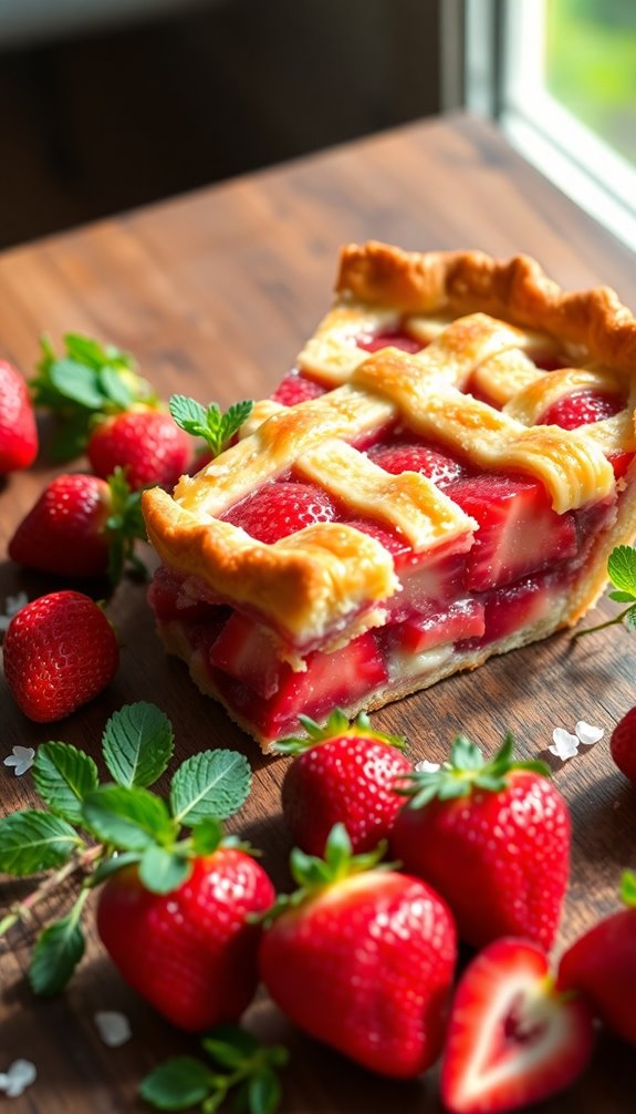 spring strawberry rhubarb pie