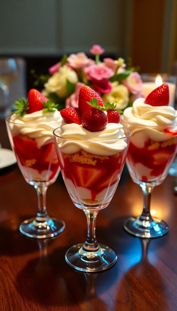 strawberry shortcake parfait layers