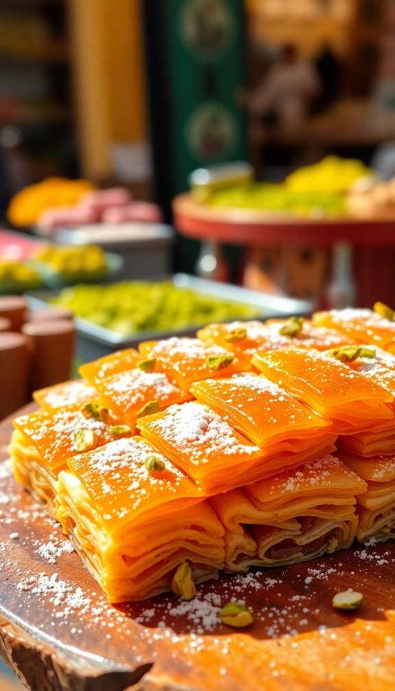 sweet layered middle eastern pastry