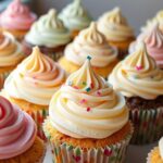 tall swirly frosted cupcakes