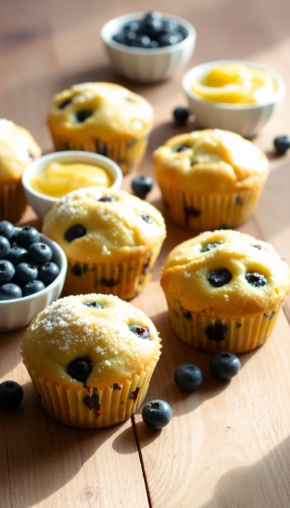 tangy lemon blueberry muffins