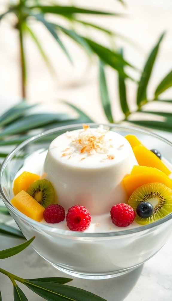 tropical coconut milk dessert