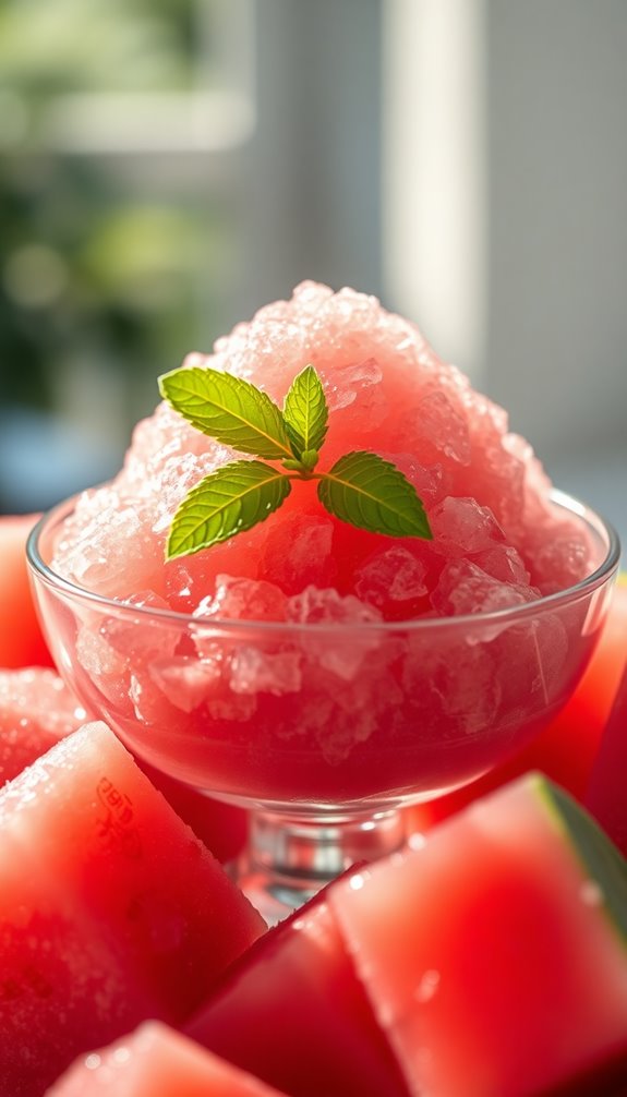 watermelon granita summer treat