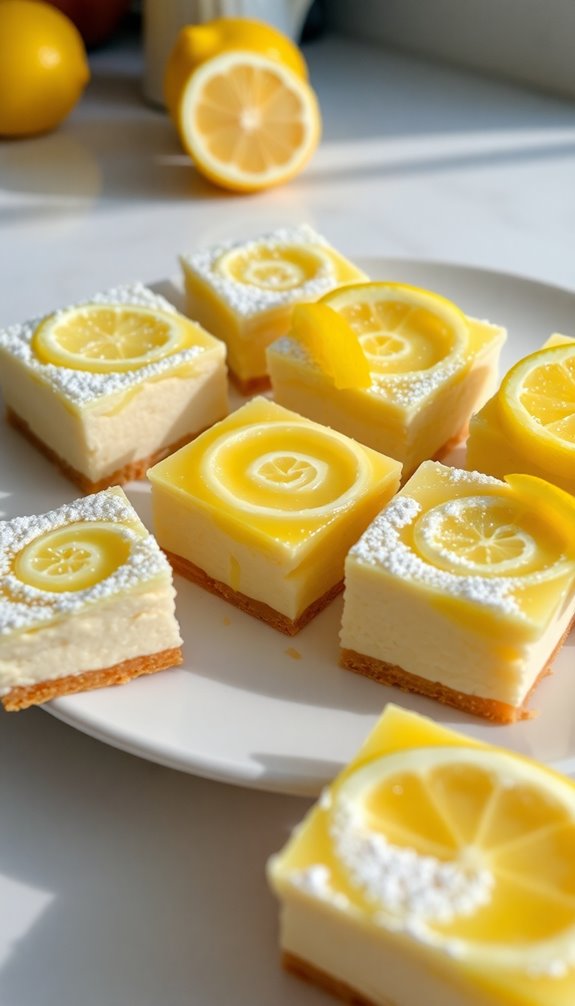 zesty creamy lemon bars