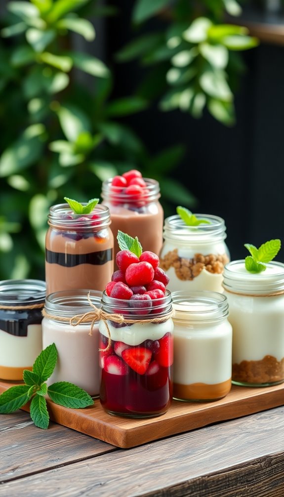 choosing jars for desserts
