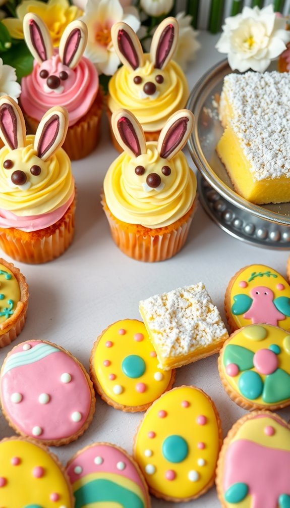 colorful easter egg cookies