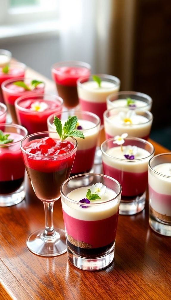 creative dessert shooter combinations
