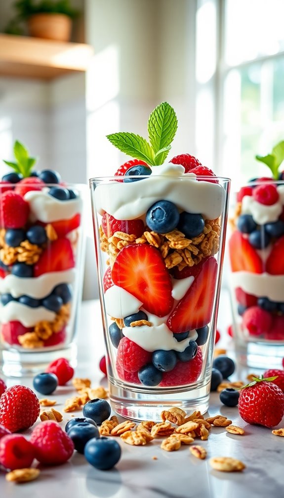 easy customizable fruity parfaits