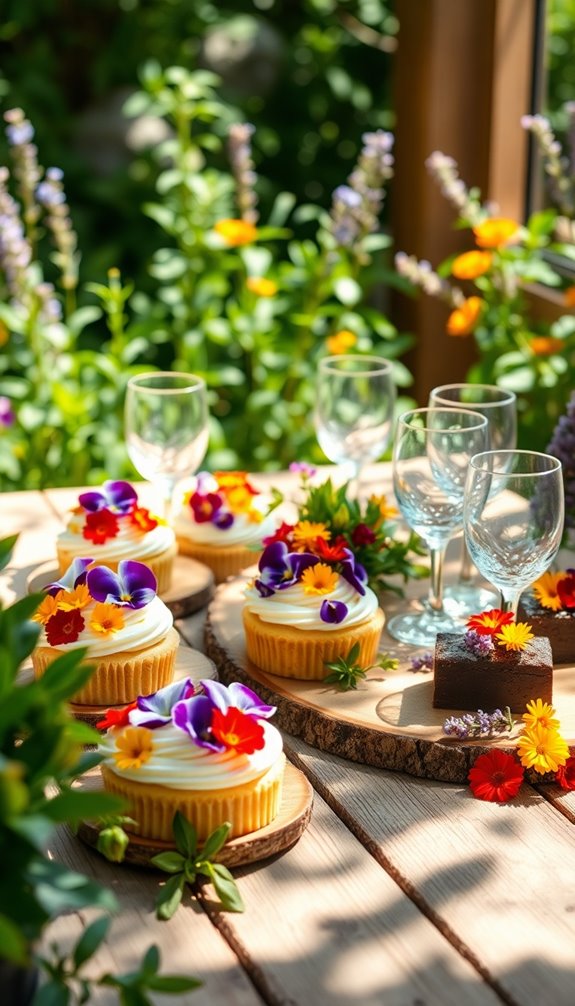 edible flowers enhance desserts