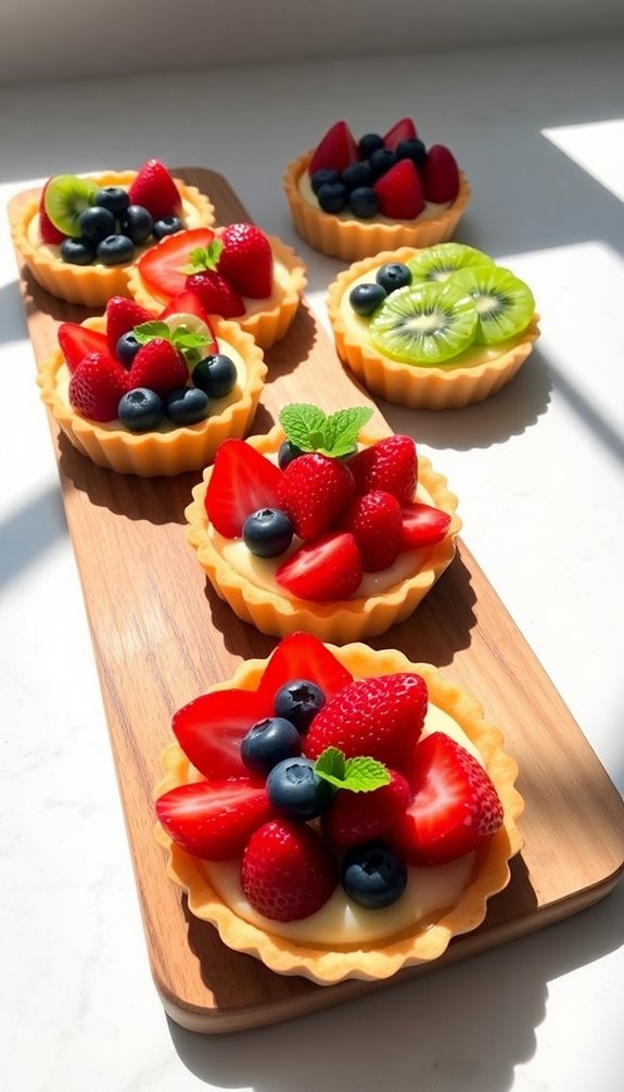 elegant no bake fruit tarts