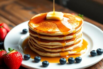fluffy golden buttery pancakes