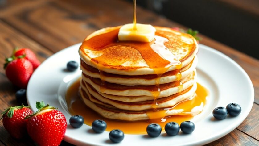 fluffy golden buttery pancakes