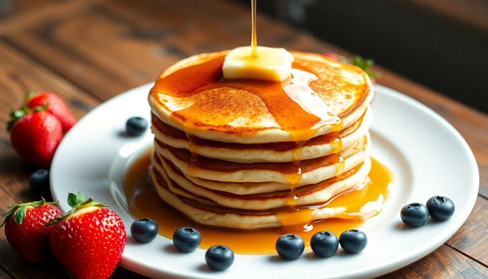 fluffy golden buttery pancakes
