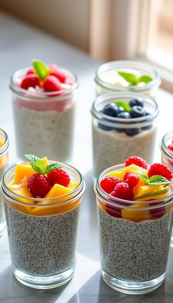 fruity chia pudding combos