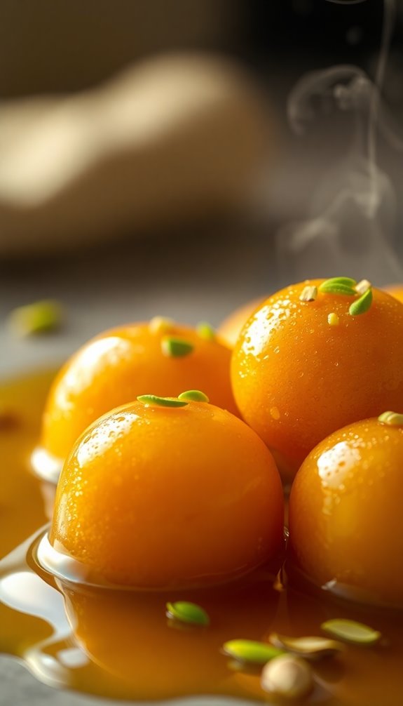 fry soak enjoy gulab jamun