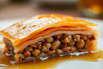 honeyed nut pastry layers