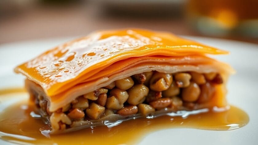 honeyed nut pastry layers