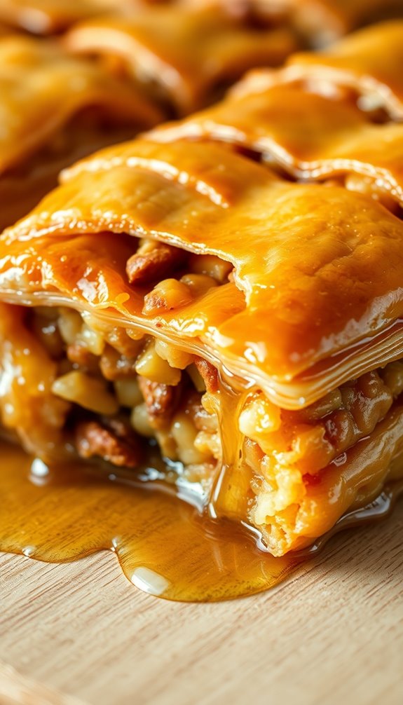 layered nut filled pastry