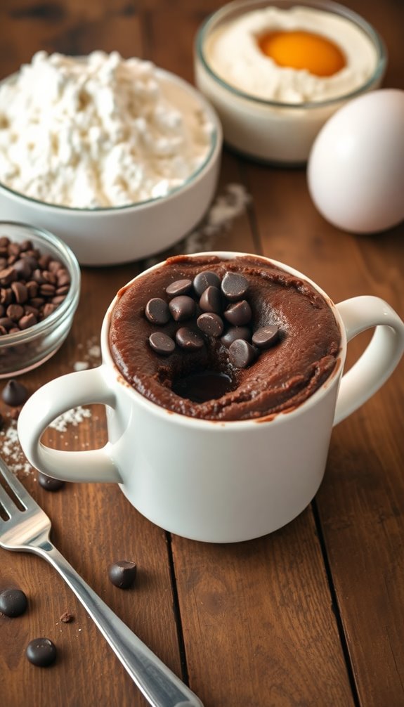 perfect ingredients for mug cakes