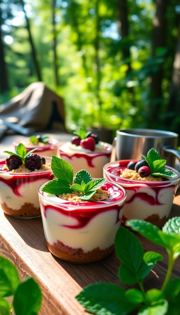 portable no bake cheesecake cups