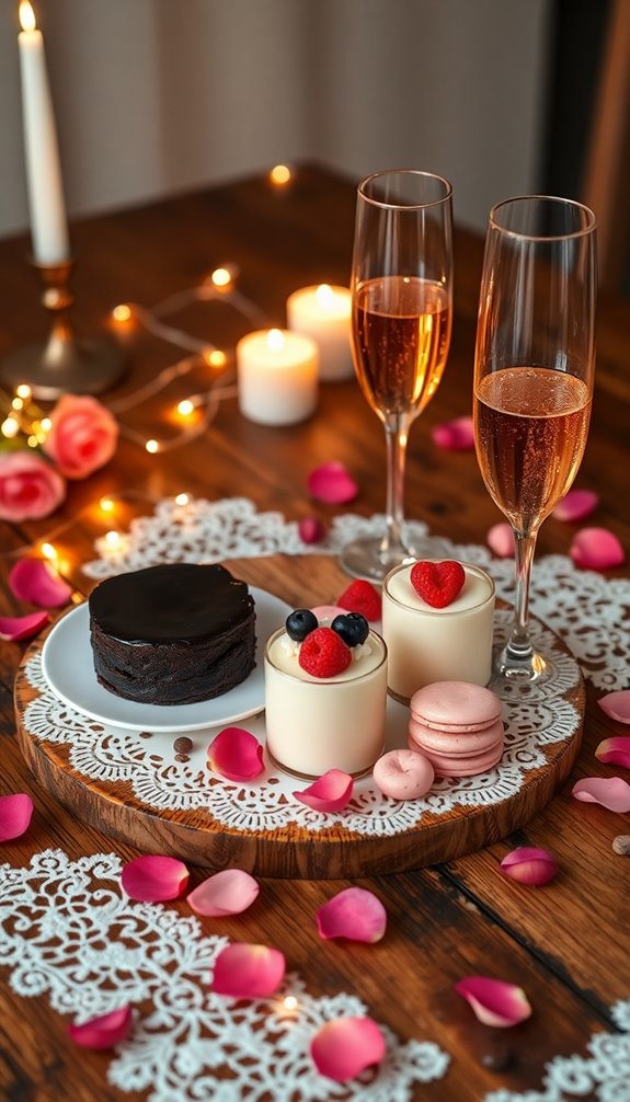 romantic dessert presentation ideas